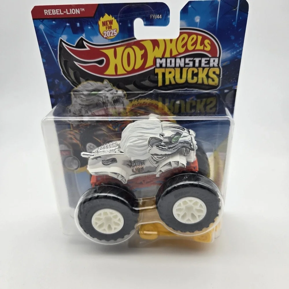 Rebel Lion 2025 Hot Wheels Monster Trucks 1:64 Diecast Crushed‎ Car Toy